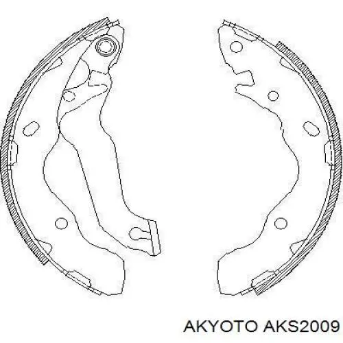 AKS2009 Akyoto колодки тормозные задние барабанные
