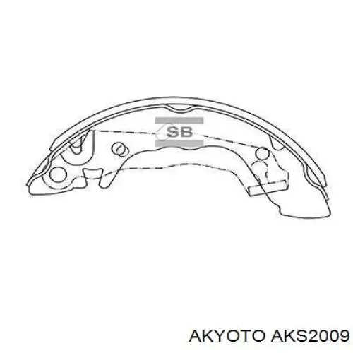 Задние барабанные колодки AKS2009 Akyoto