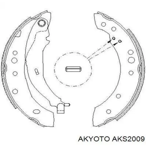 AKS2009 Akyoto Барабанные тормозные колодки