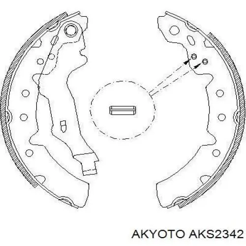 AKS2342 Akyoto Барабанные тормозные колодки