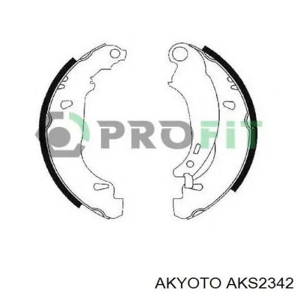 Тормоза рабочие задние ножные и тормозные барабаны Akyoto AKS2342 цена, от 11.86 USD