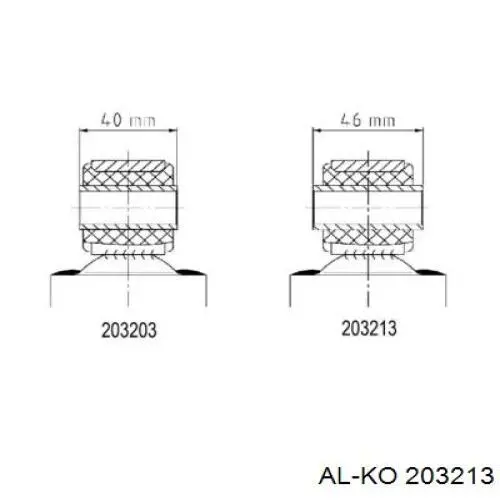 Амортизатор задний 203213 Al-ko