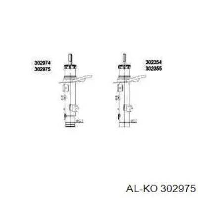 Амортизатор передний левый 302975 Al-ko