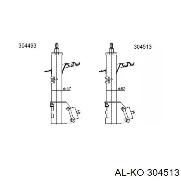 Амортизатор передний 304513 Al-ko