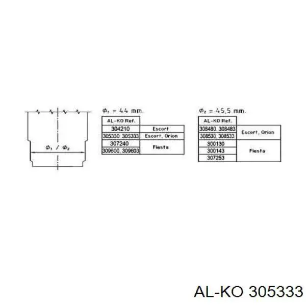 Амортизатор передний 305333 Al-ko