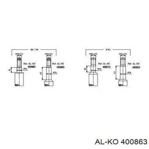 Амортизатор передний правый 400863 Al-ko