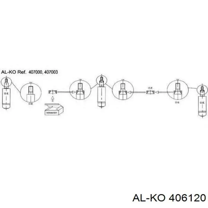 Амортизатор передний 406120 Al-ko