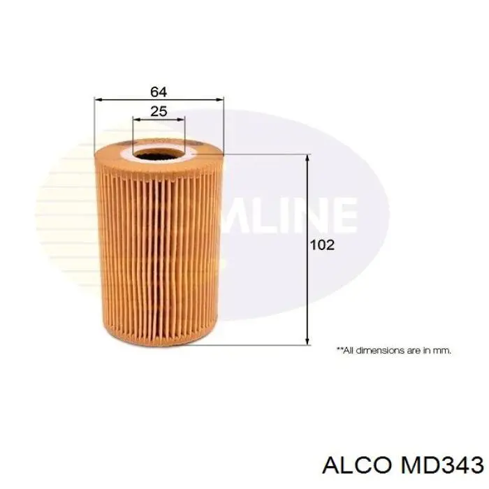 Фильтр масла Alco MD343
