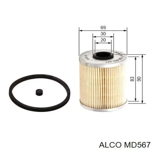 Фильтр тонкой очистки топлива Alco MD567 цена, от 5.07 USD