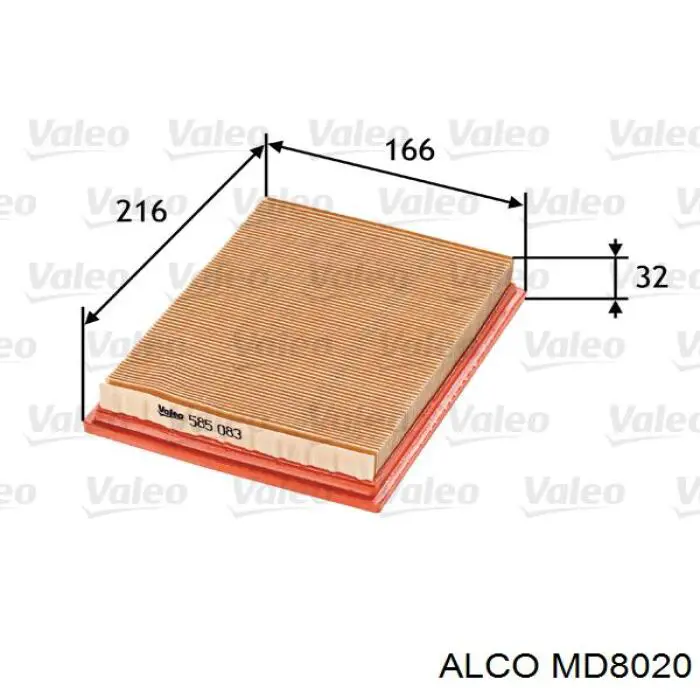 MD8020 Alco воздушный фильтр