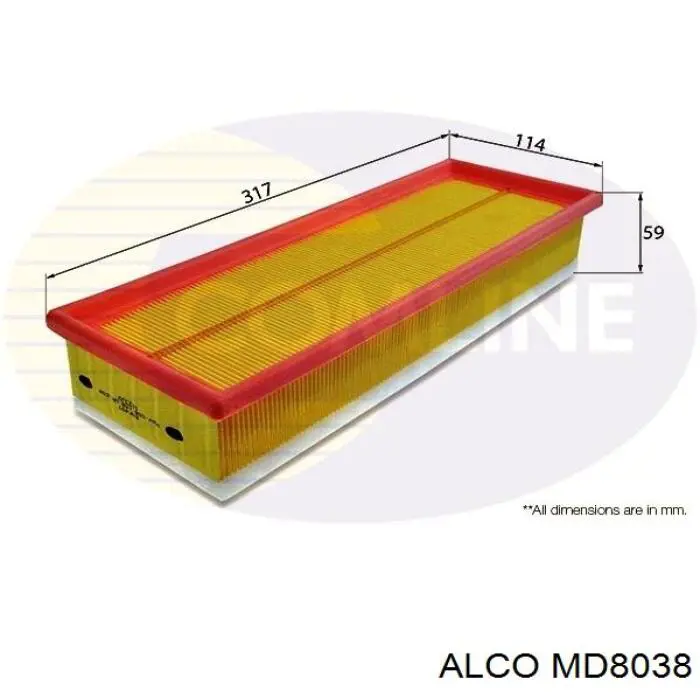 Элемент воздушного фильтра Alco MD8038 цена, от 5.93 USD