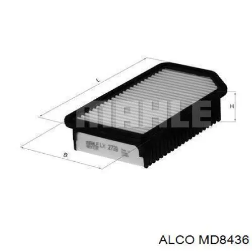 MD8436 Alco воздушный фильтр