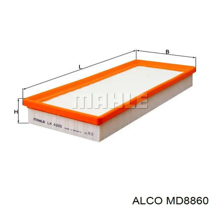 Воздушный фильтр MD8860 Alco