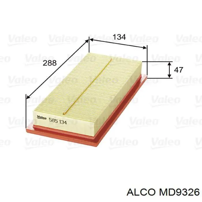 Воздушный фильтр MD9326 Alco