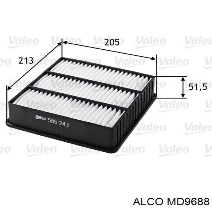 MD9688 Alco воздушный фильтр