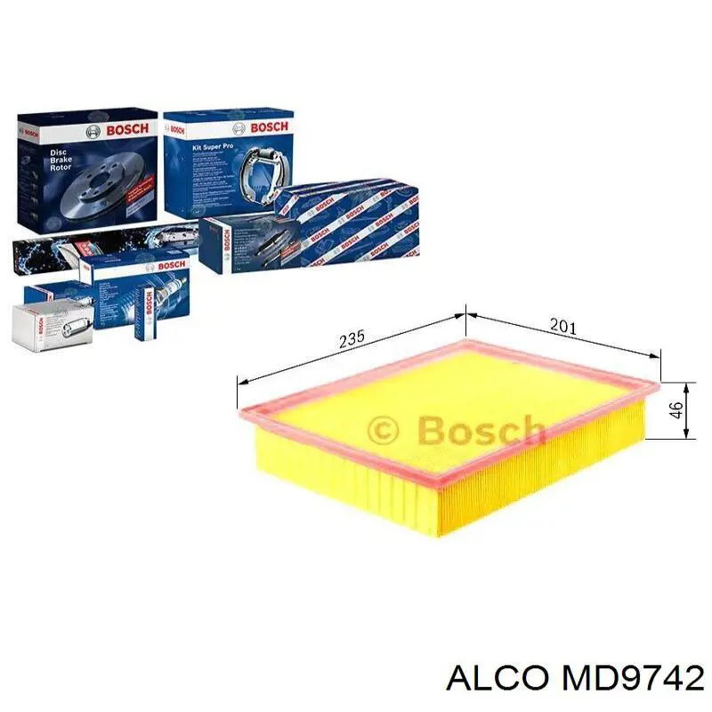 Элемент воздушного фильтра Alco MD9742 цена, от 5.99 USD