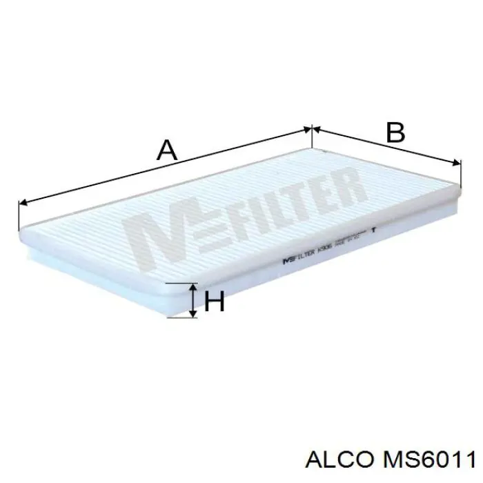 Фильтр салона MS6011 Alco