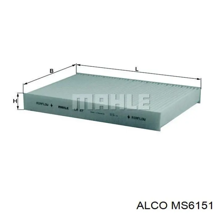 Фильтр салона MS6151 Alco