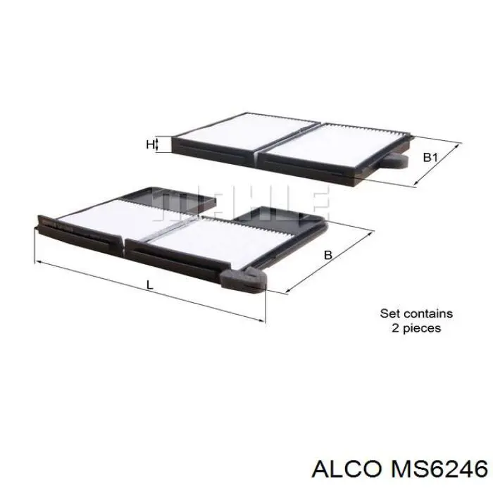 Фильтр салона MS6246 Alco