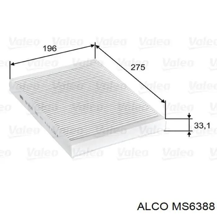 Фильтр салона MS6388 Alco