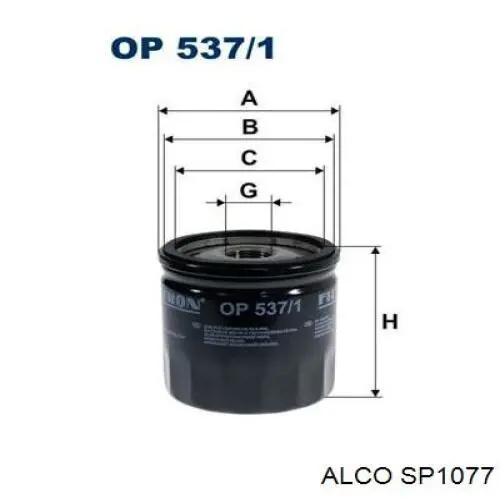 Фильтр масла Alco SP1077