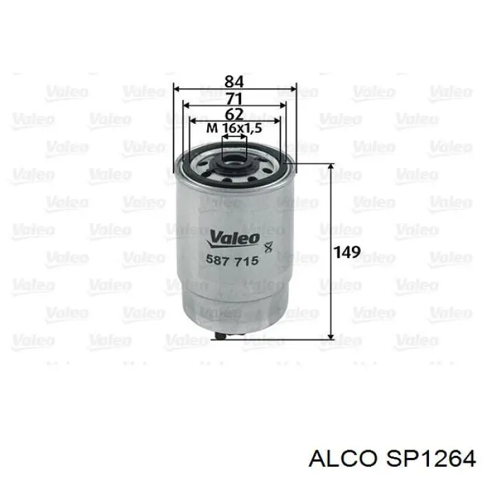 SP1264 Alco топливный фильтр