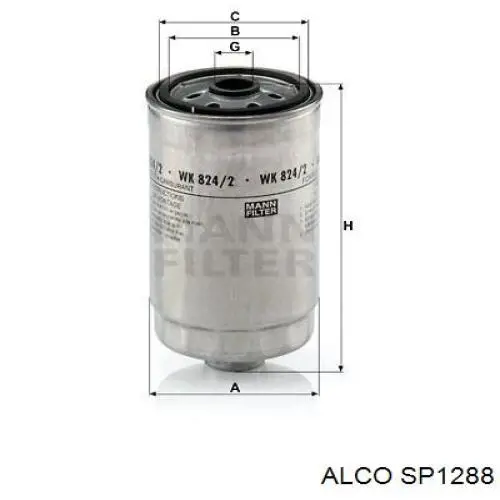 Фильтр тонкой очистки топлива Alco SP1288 цена, от 13.05 USD
