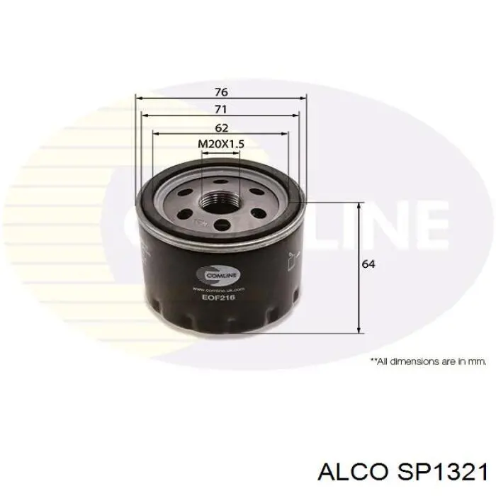 Фильтр очистки масла центробежный Alco SP1321 цена, от 6.43 USD