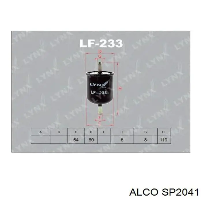 Фильтр топливный Alco SP2041