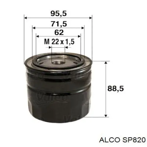 SP820 Alco масляный фильтр