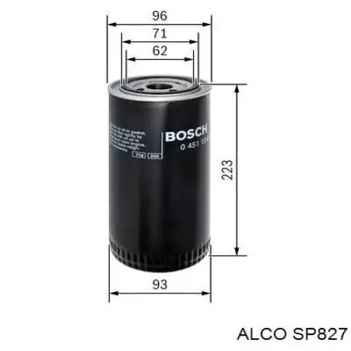 Масляный фильтр SP827 Alco