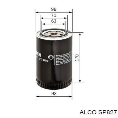 Купить SP827 Alco Фильтр центробежный очистки масла