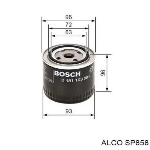 SP-858 Alco масляный фильтр