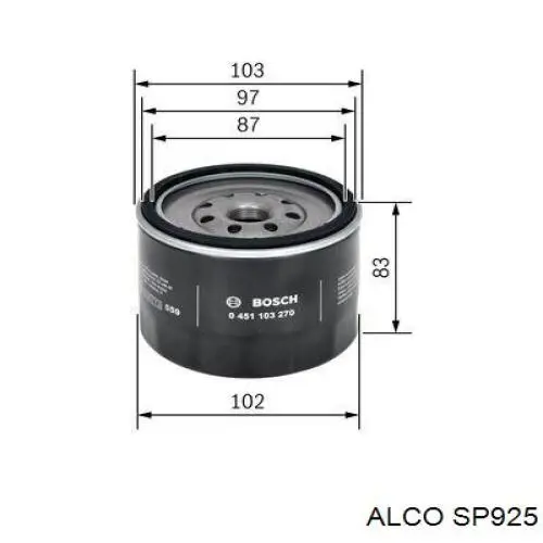 Фильтр очистки масла центробежный Alco SP925 цена, от 6.19 USD