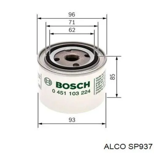 Фильтр масла Alco SP937