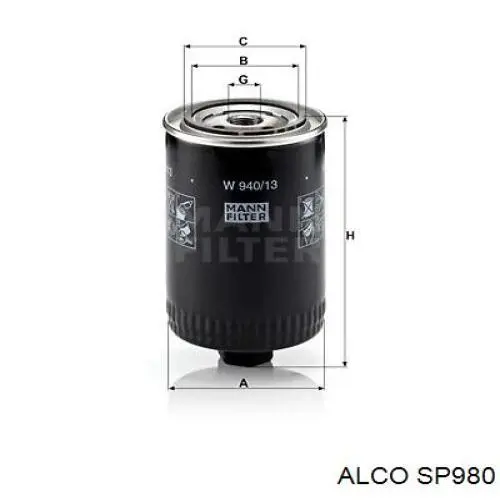 Фильтр очистки масла центробежный Alco SP980 цена, от 5.65 USD