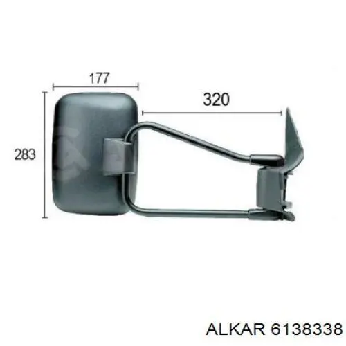 Купить 6138338 Alkar Боковое зеркало заднего вида правое