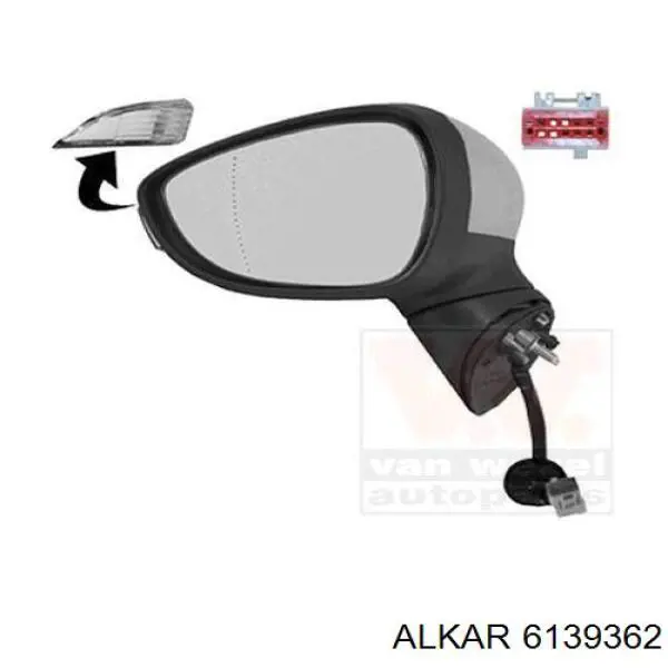Зеркало левое Ford 2025264