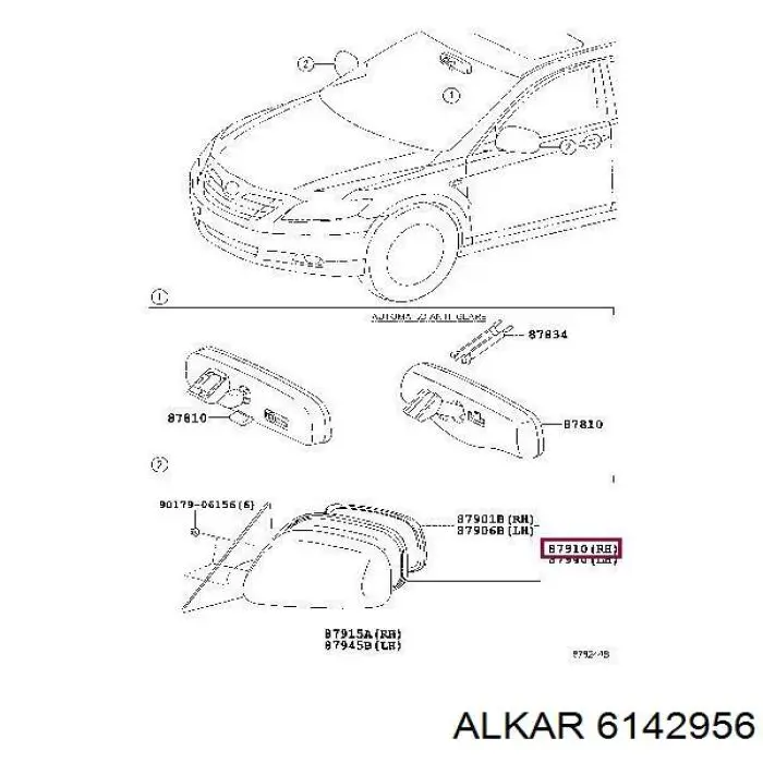 Правое зеркало 8138524E Polcar
