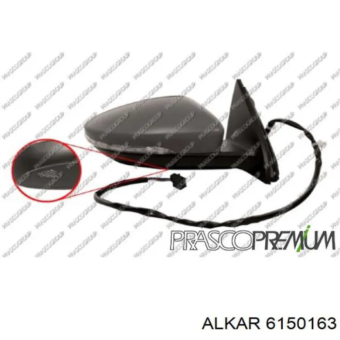 Купить 6150163 Alkar Боковое зеркало заднего вида правое