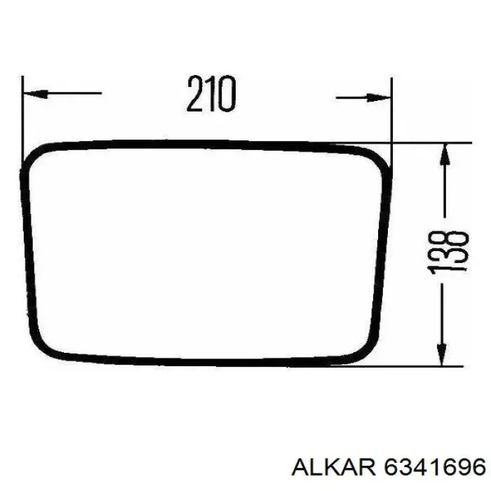 Купить 6341696 Alkar Накладка водительского зеркала