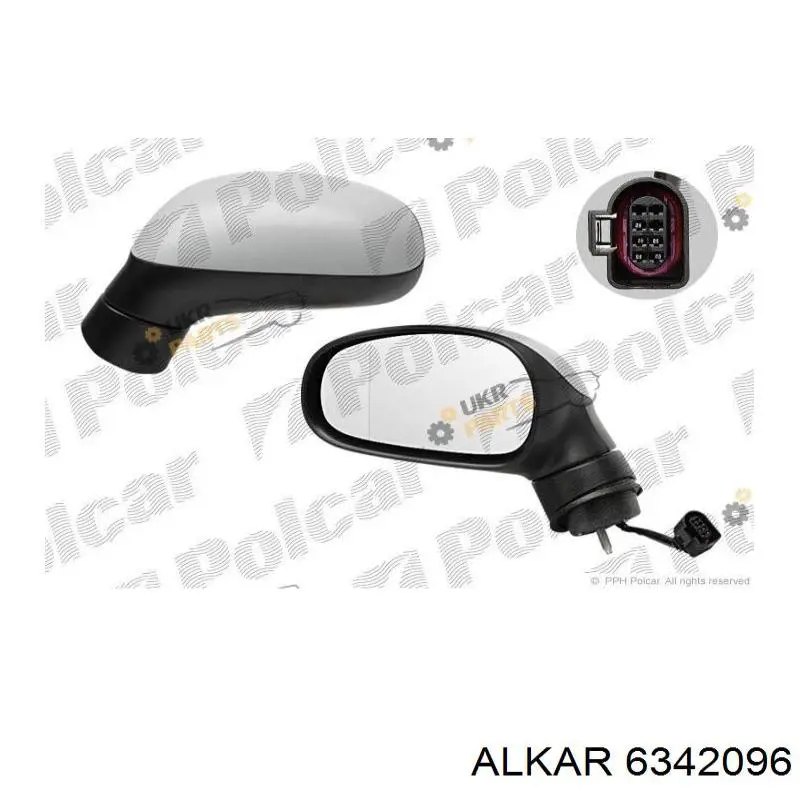 Накладка (крышка) зеркала заднего вида правая 1P0857538 VAG