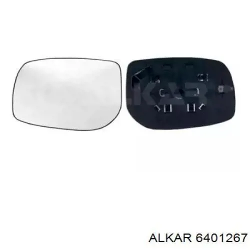 Стекло левого зеркала заднего вида 6401267 Alkar