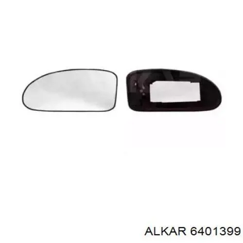 6401399 Alkar зеркальный элемент зеркала заднего вида левого