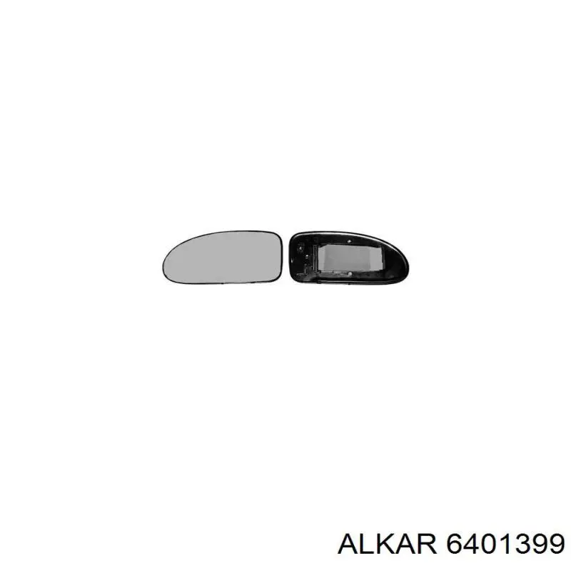 Стекло левого зеркала заднего вида 6401399 Alkar