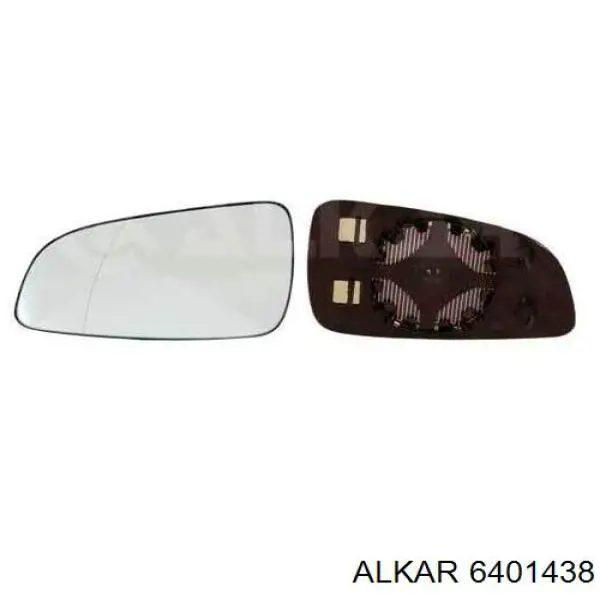 6401438 Alkar зеркальный элемент зеркала заднего вида левого