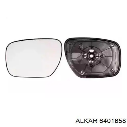 6401658 Alkar зеркальный элемент зеркала заднего вида левого