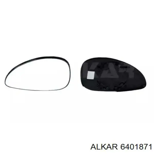 6401871 Alkar elemento espelhado do espelho de retrovisão esquerdo
