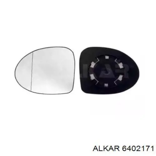 6402171 Alkar зеркальный элемент зеркала заднего вида правого