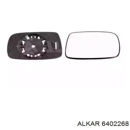 6402268 Alkar зеркальный элемент зеркала заднего вида правого